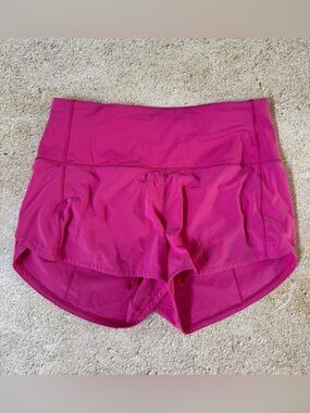 Lululemon Sonic Pink Speed Up High Rise Lined Shorts 2.5”